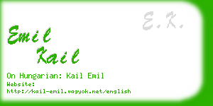 emil kail business card